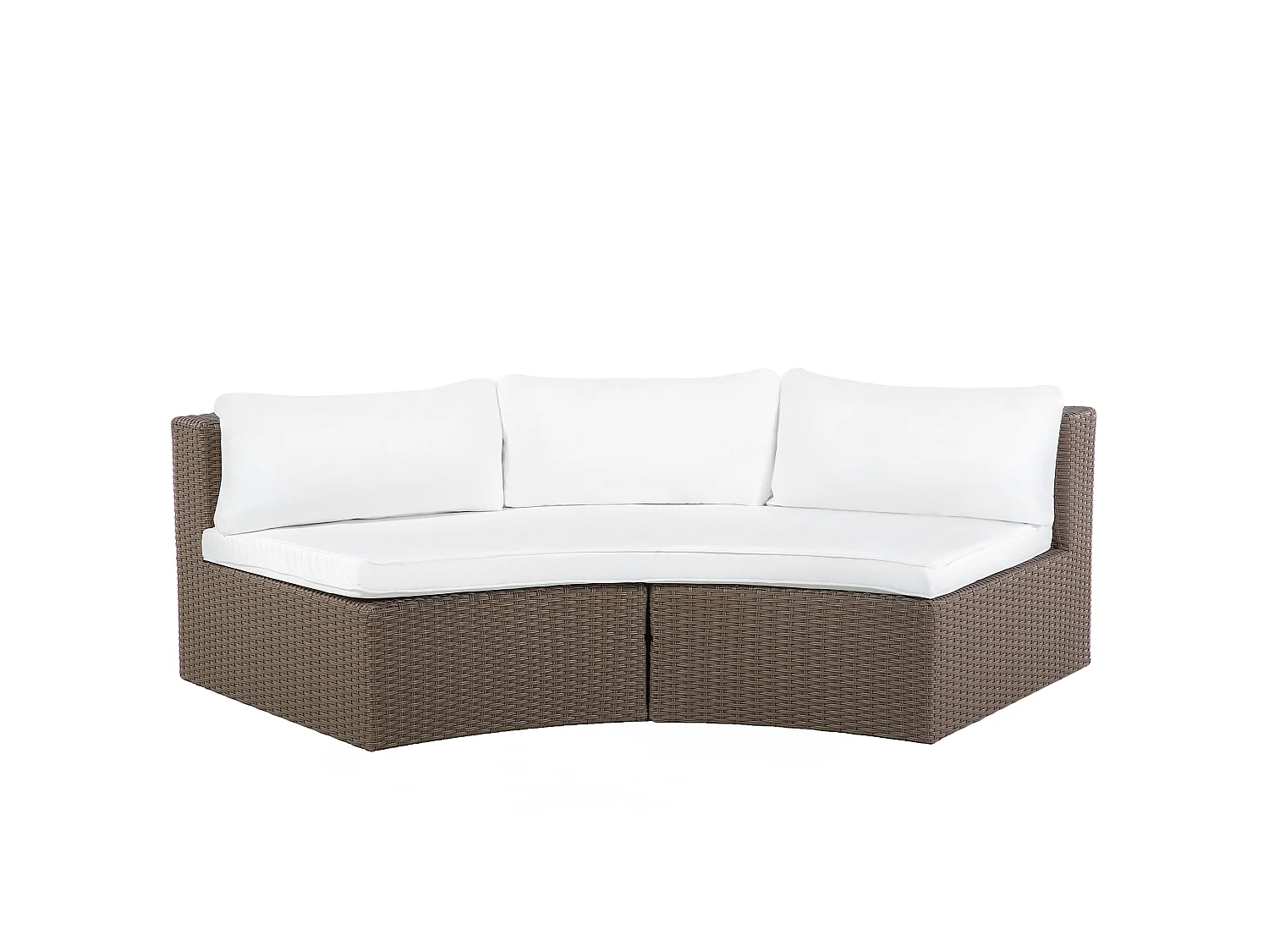 Garden Lounge Set with Table 9 Seater SEVERO Brown PE Rattan