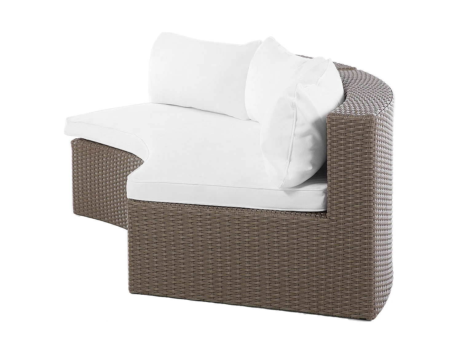 Garden Lounge Set with Table 9 Seater SEVERO Brown PE Rattan