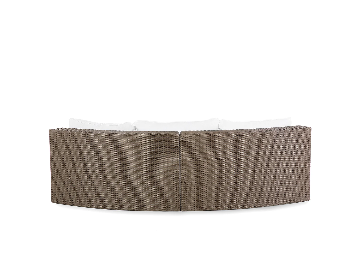 Garden Lounge Set with Table 9 Seater SEVERO Brown PE Rattan