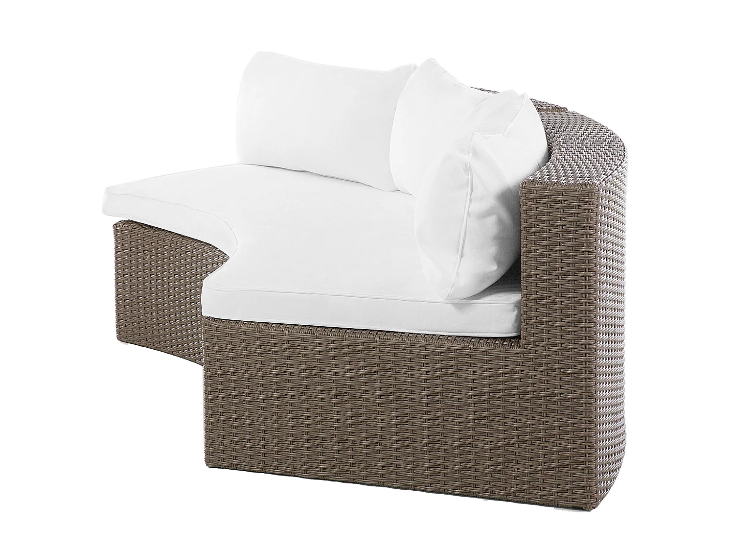 Garden Lounge Set with Table 9 Seater SEVERO Brown PE Rattan