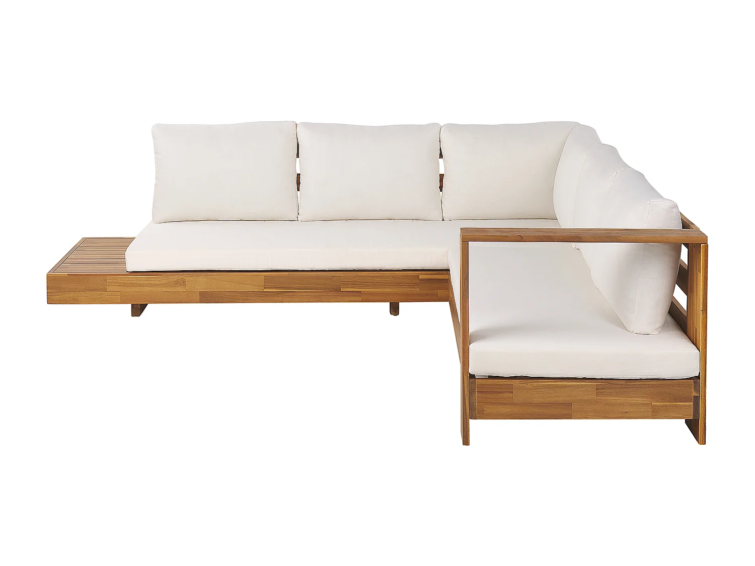 Garten Ecksofa 5-Sitzer MARETTIMO linksseitig zertifiziertes Akazienholz Braun