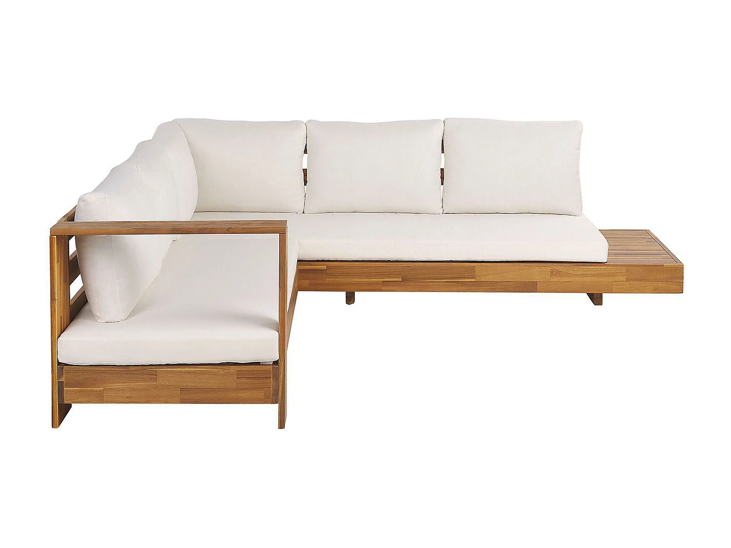 Garten Ecksofa 5-Sitzer MARETTIMO linksseitig zertifiziertes Akazienholz Braun