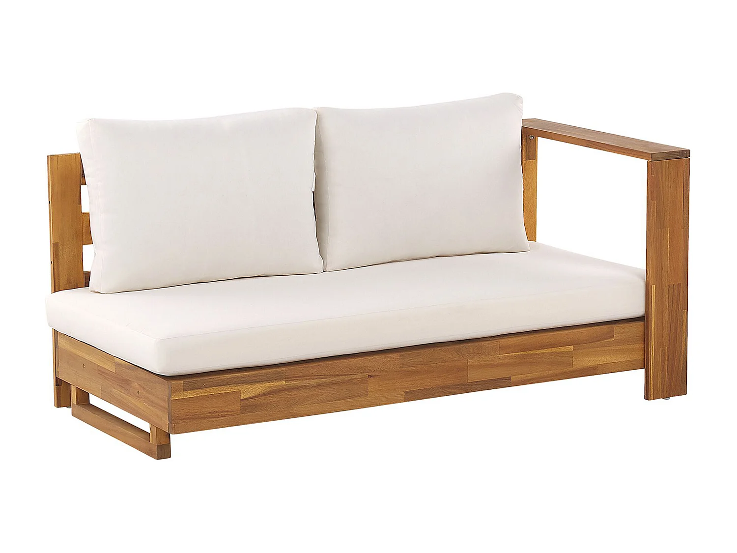 Garten Ecksofa 5-Sitzer MARETTIMO linksseitig zertifiziertes Akazienholz Braun