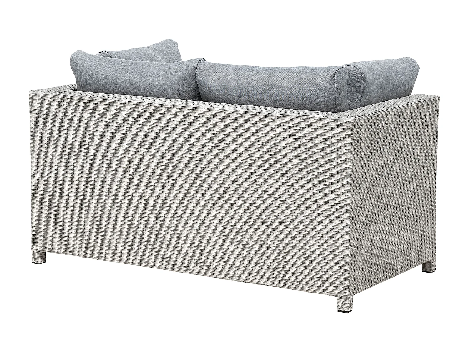 Ensemble de salon de jardin avec table et ottoman 4 places MILANO Gris clair