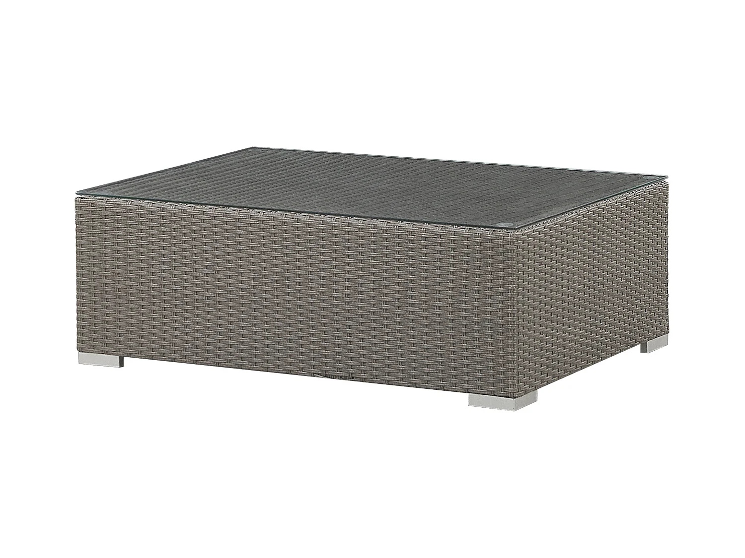 Zestaw ogrodowy ze stolikiem dla 8 osób MAESTRO Modułowy Technorattan Beżowoszary