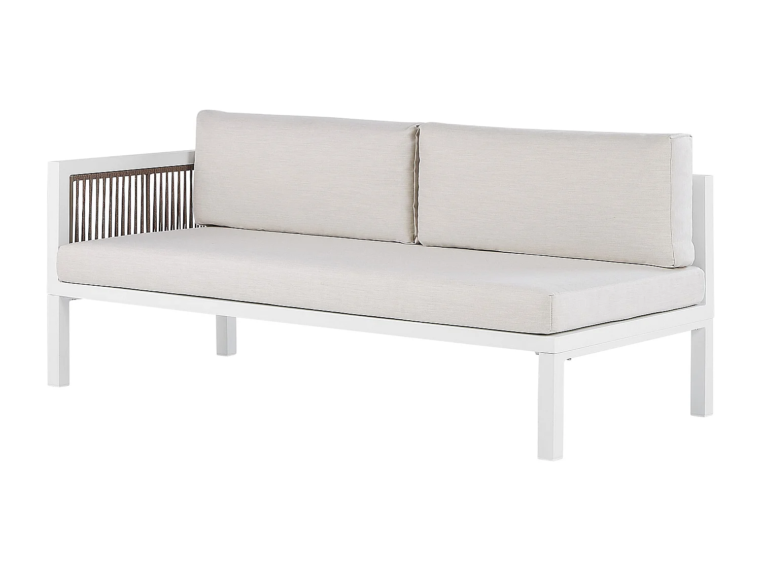 Ensemble de canapés d'angle de jardin 4 places BORELLO Côté droite Métal Beige