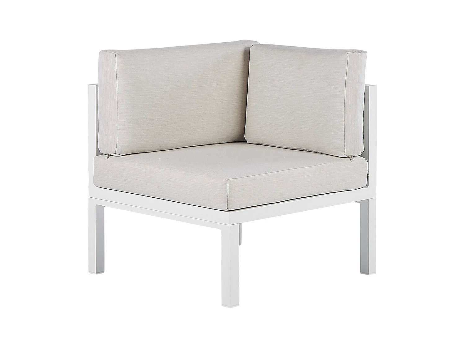 Ensemble de canapés d'angle de jardin 4 places BORELLO Côté droite Métal Beige