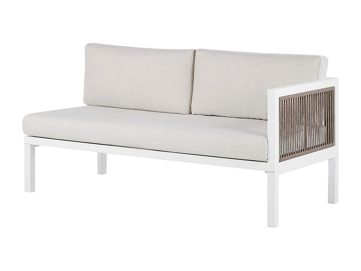 Ensemble de canapés d'angle de jardin 4 places BORELLO Côté droite Métal Beige