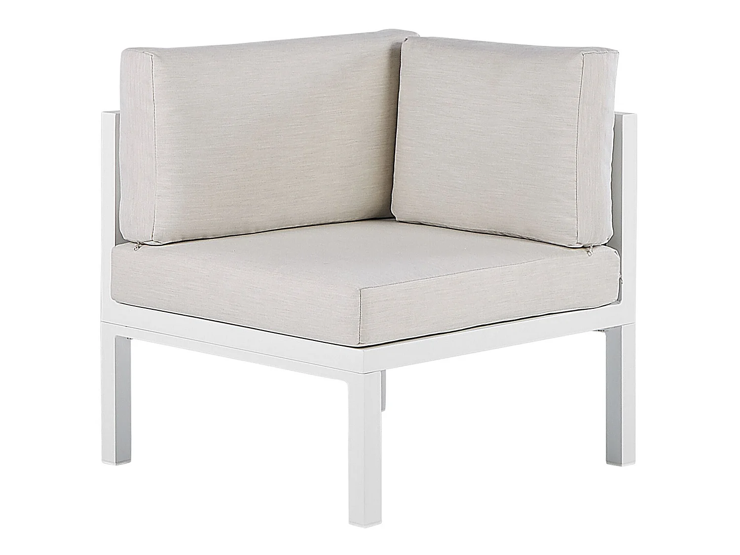 Set di divani angolari da giardino 4 posti BORELLO Lato Sinistro Metallo Beige