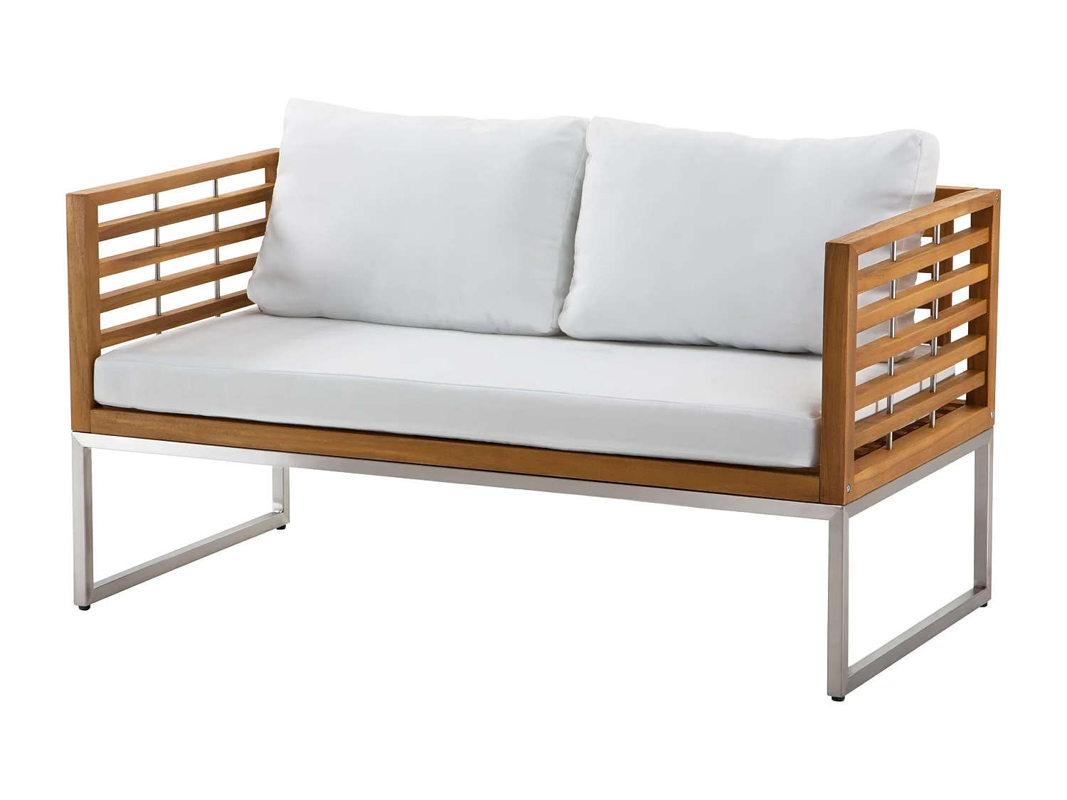 Ensemble de salon de jardin avec table 4 places BERMUDA Acacia Marron