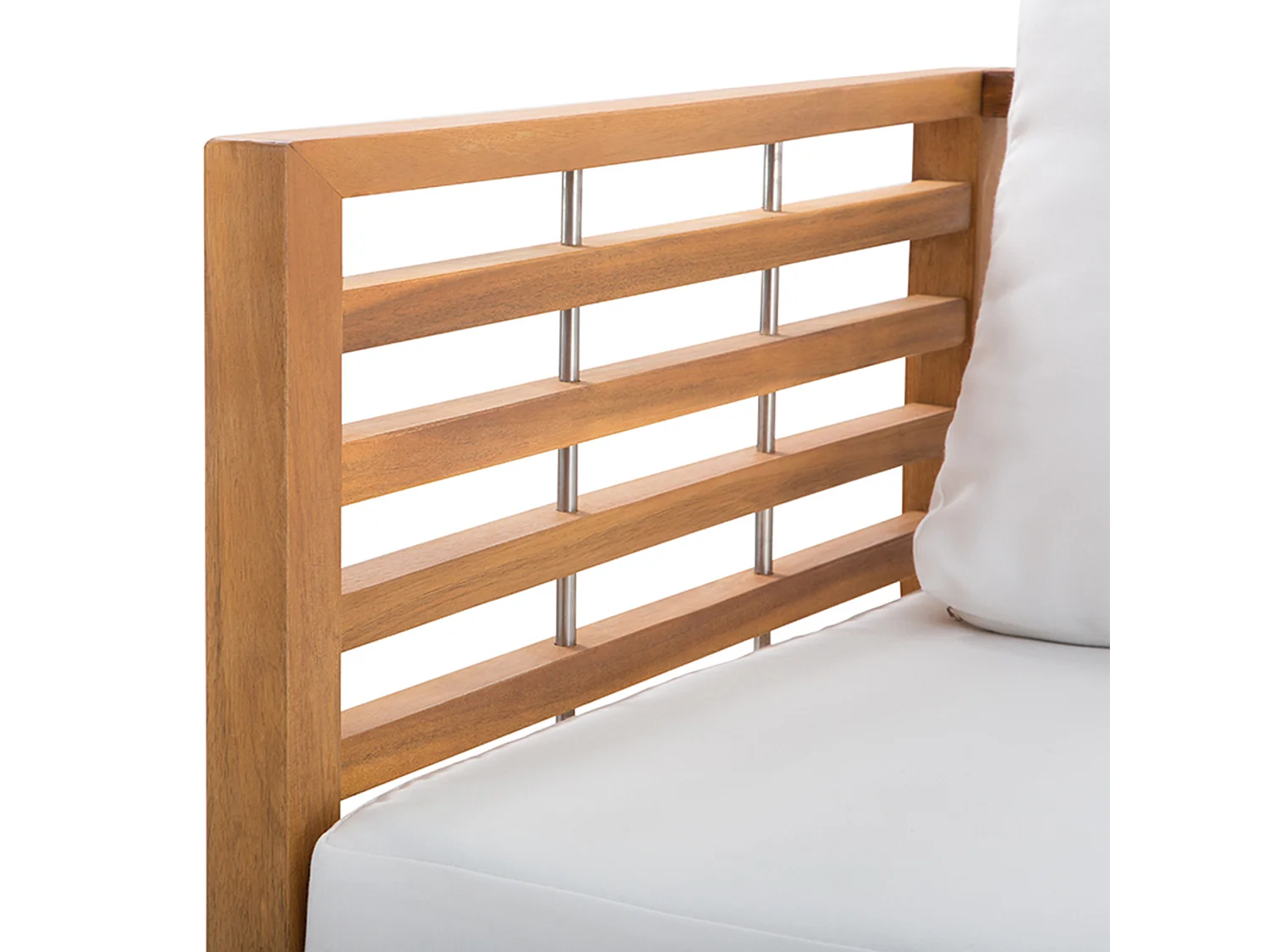 Ensemble de salon de jardin avec table 4 places BERMUDA Acacia Marron