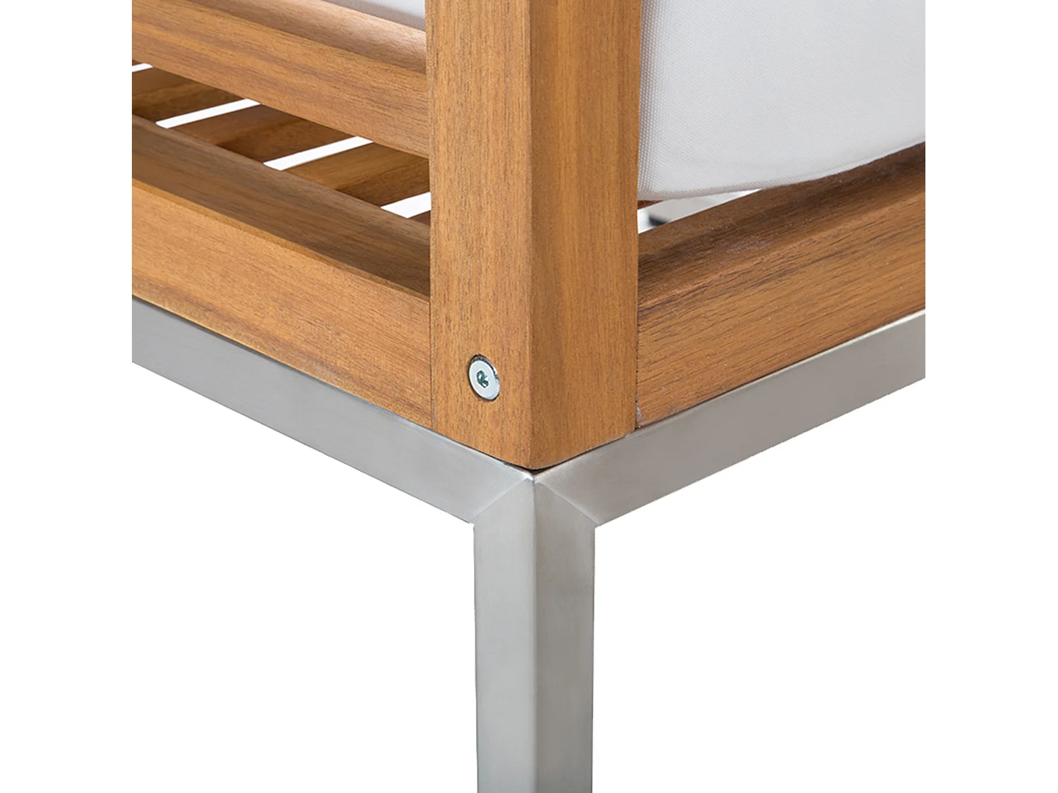 Ensemble de salon de jardin avec table 4 places BERMUDA Acacia Marron