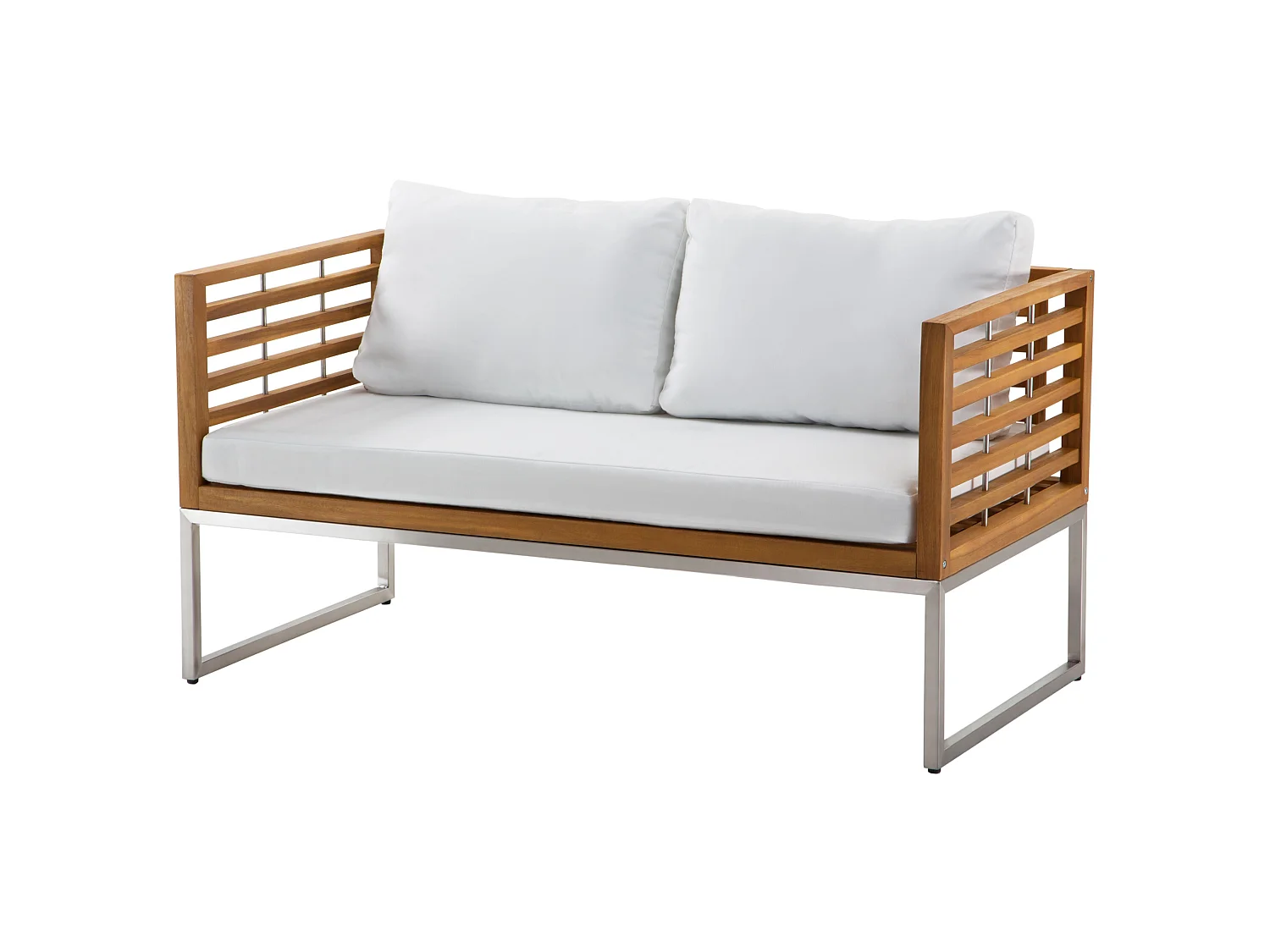 Ensemble de salon de jardin avec table 4 places BERMUDA Acacia Marron