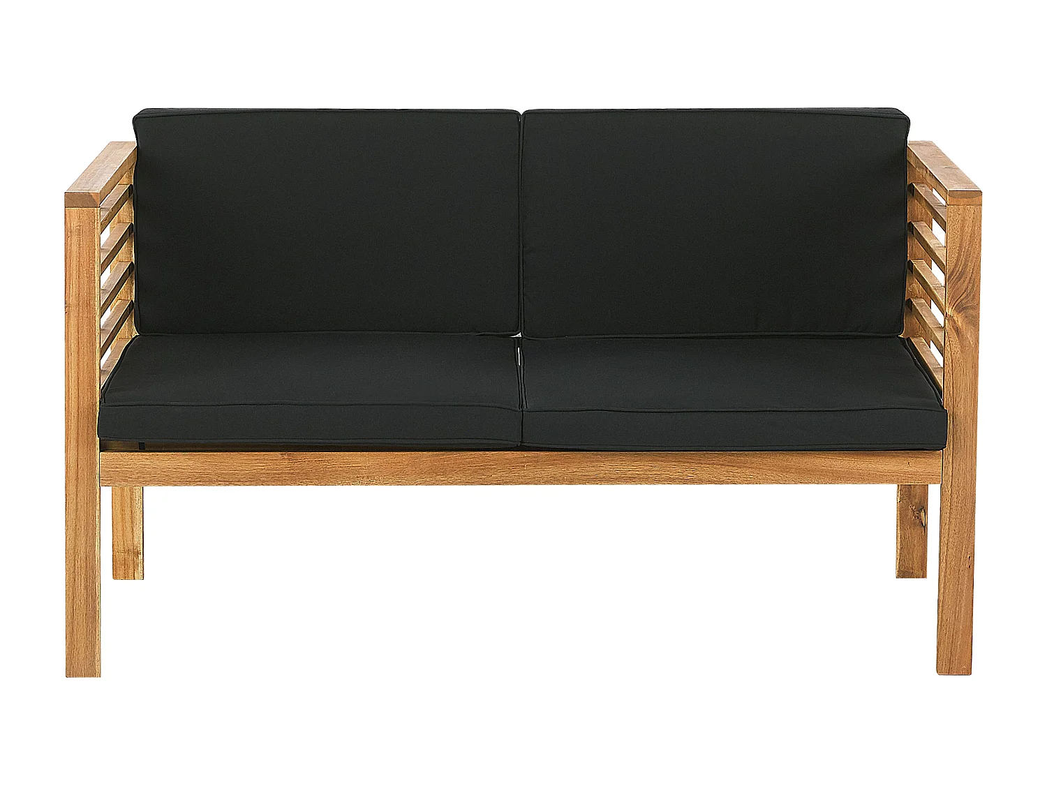 Loungeset met tafel 4-zitter PACIFIC Acaciahout Zwart
