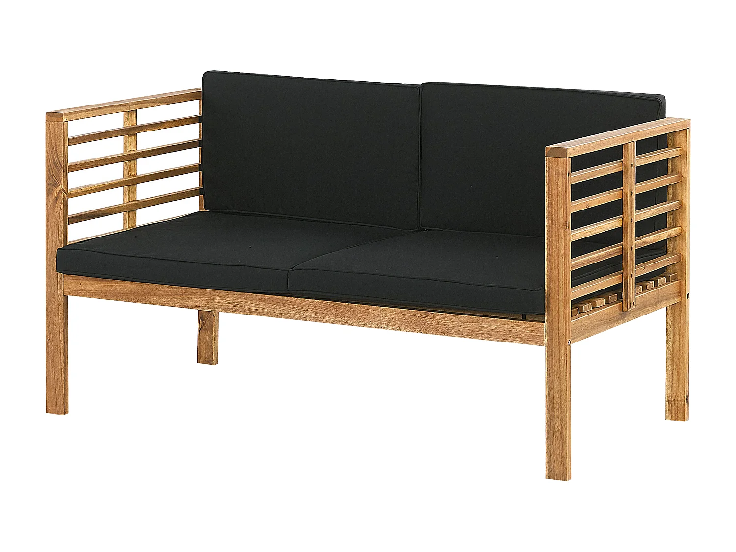 Ensemble de salon de jardin avec table 4 places PACIFIC Acacia Noir