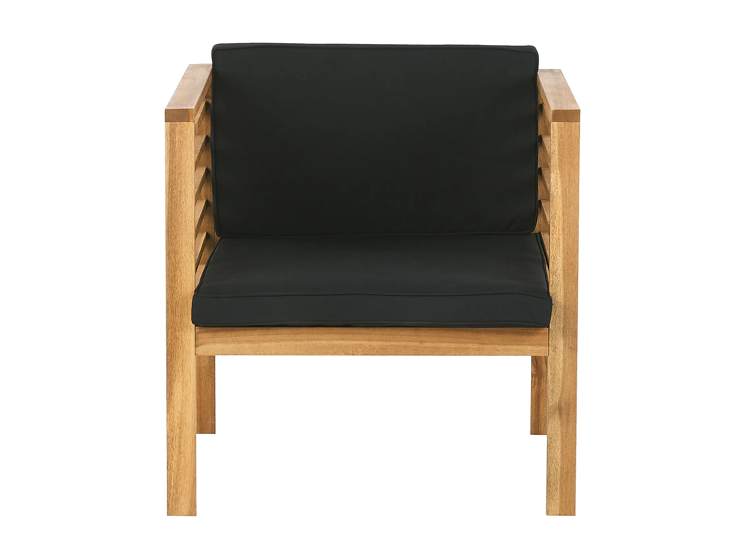 Ensemble de salon de jardin avec table 4 places PACIFIC Acacia Noir