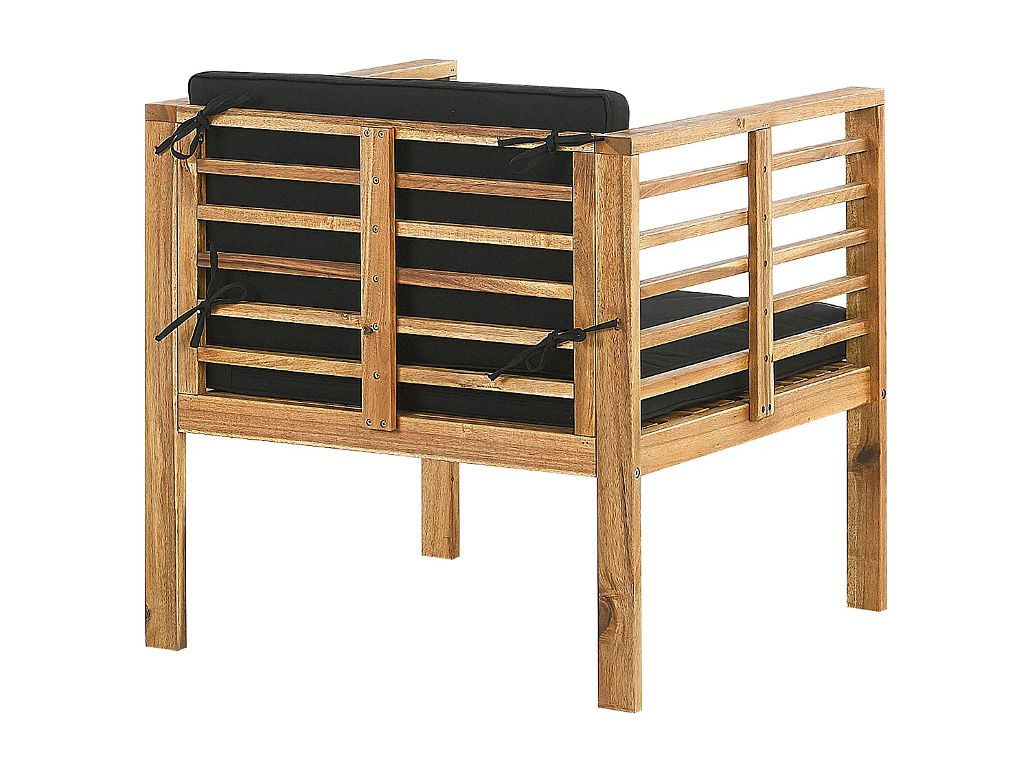 Ensemble de salon de jardin avec table 4 places PACIFIC Acacia Noir