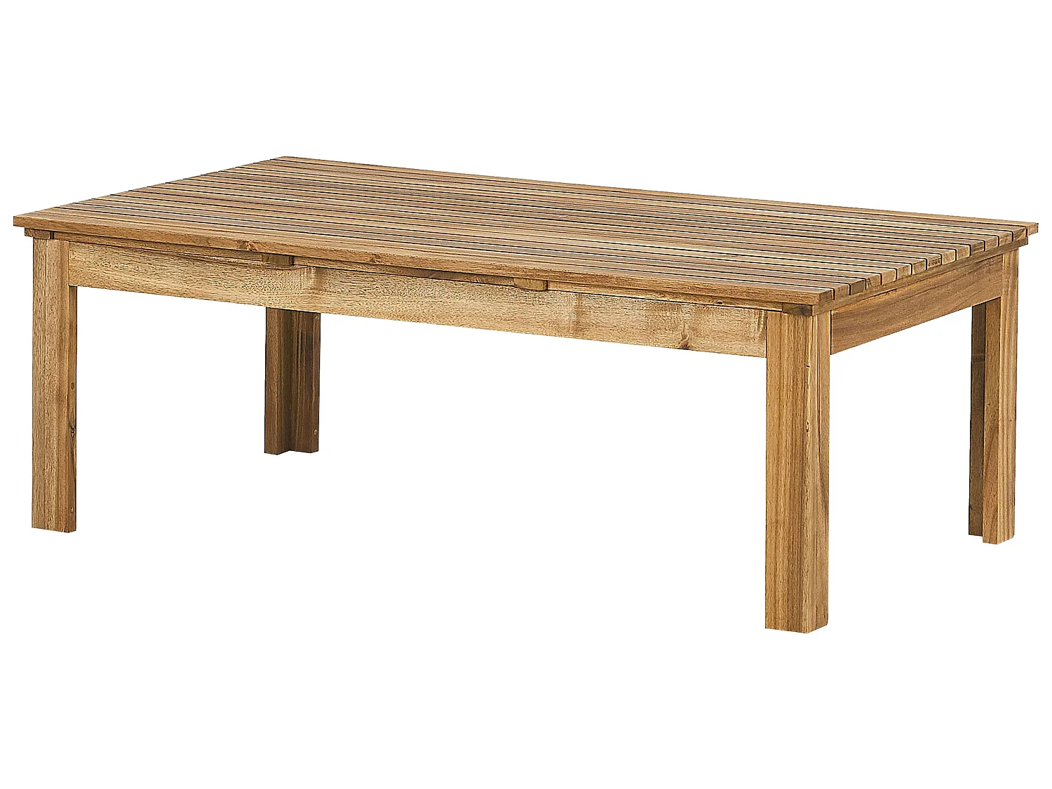 Lounge Set mit Tisch 4-Sitzer PACIFIC Akazienholz Schwarz