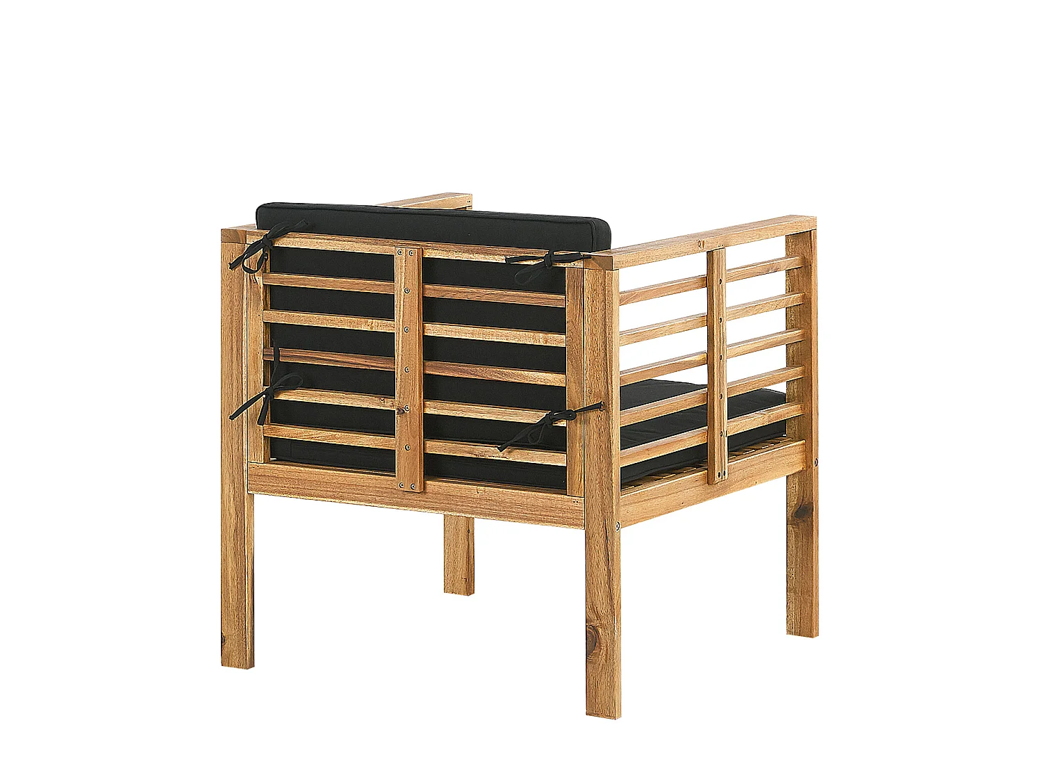 Ensemble de salon de jardin avec table 4 places PACIFIC Acacia Noir