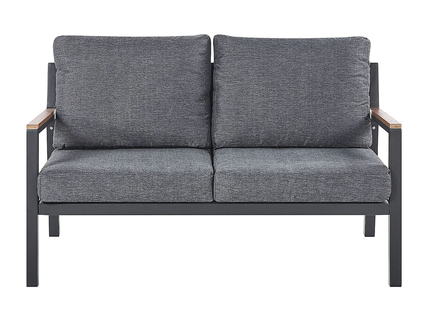 Set da giardino con tavolo 4 posti DELIA Metallo Grigio