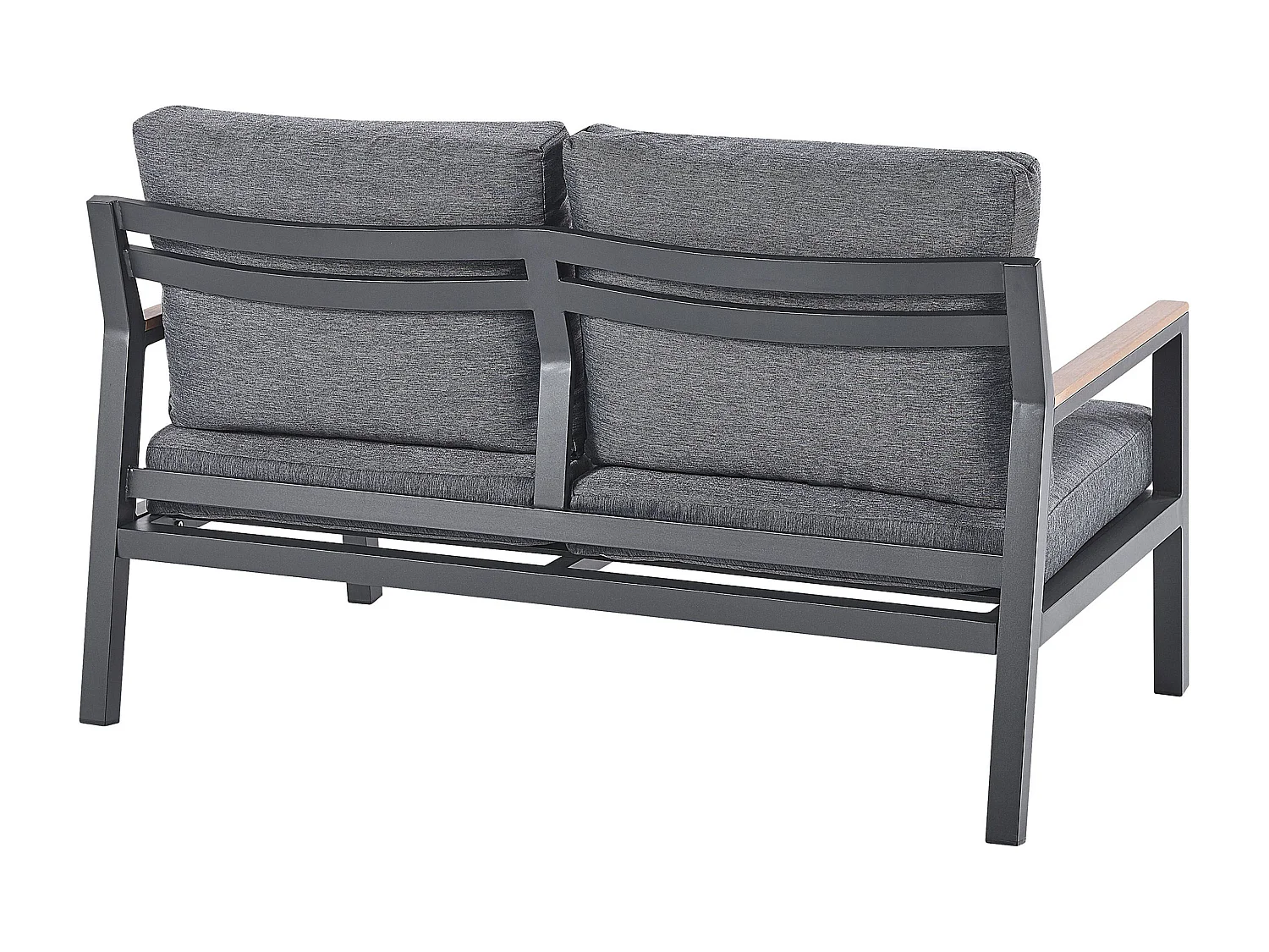 Set da giardino con tavolo 4 posti DELIA Metallo Grigio