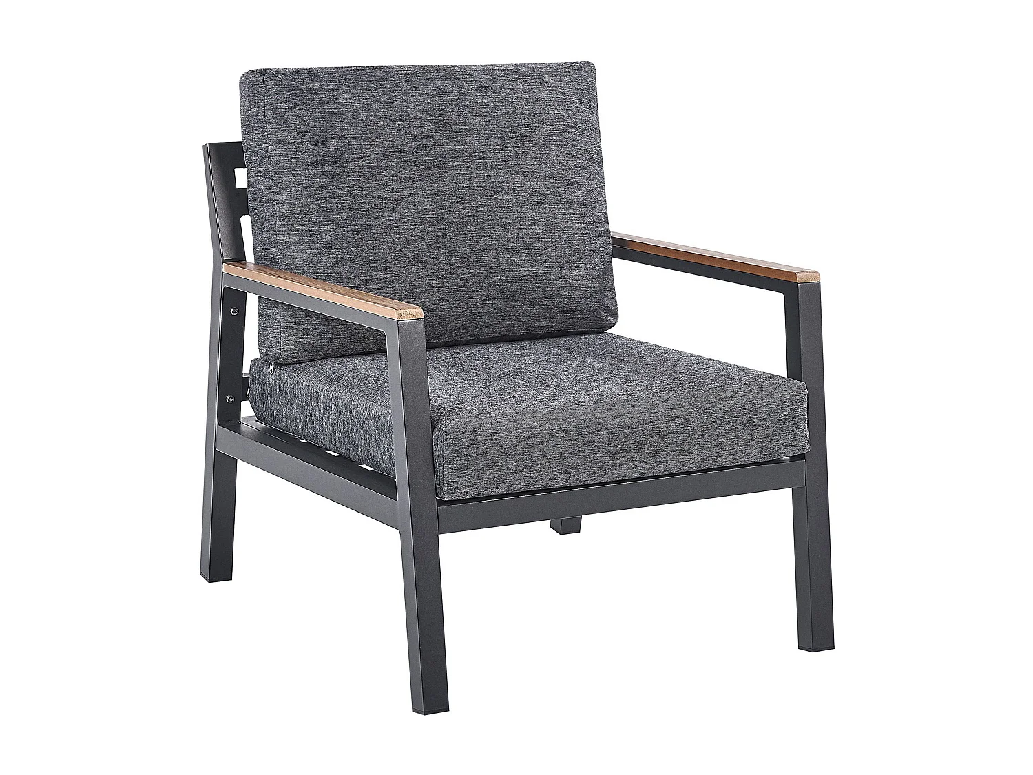 Set da giardino con tavolo 4 posti DELIA Metallo Grigio