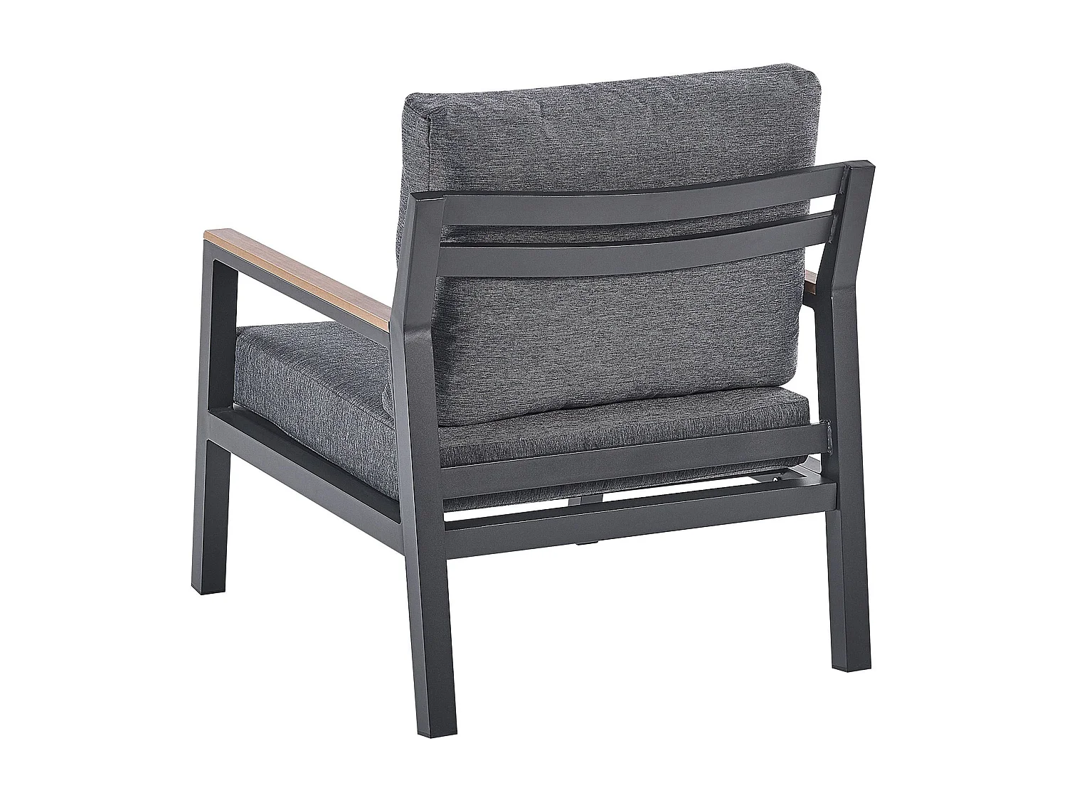 Set da giardino con tavolo 4 posti DELIA Metallo Grigio