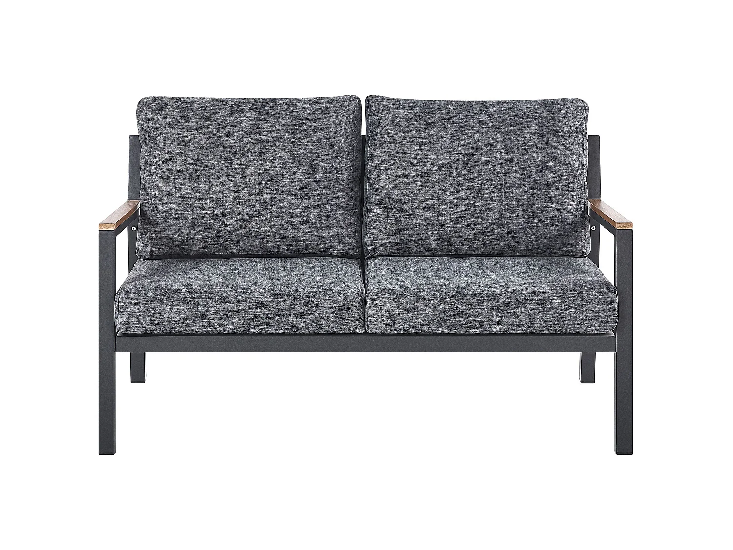 Set da giardino con tavolo 4 posti DELIA Metallo Grigio