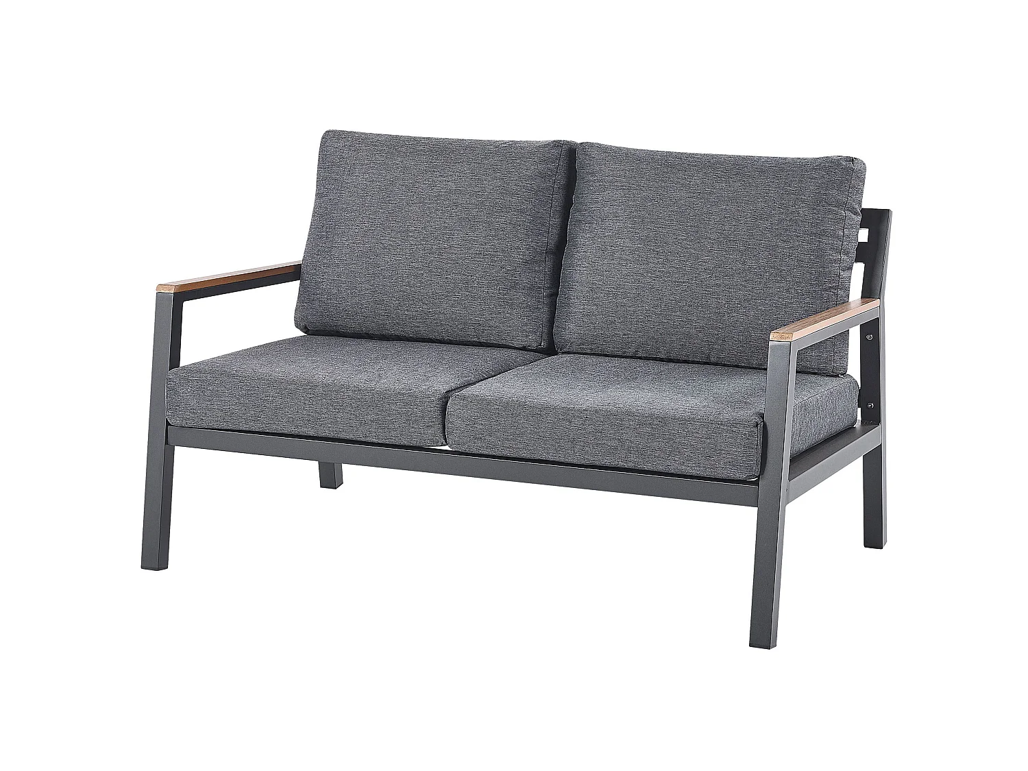 Set da giardino con tavolo 4 posti DELIA Metallo Grigio
