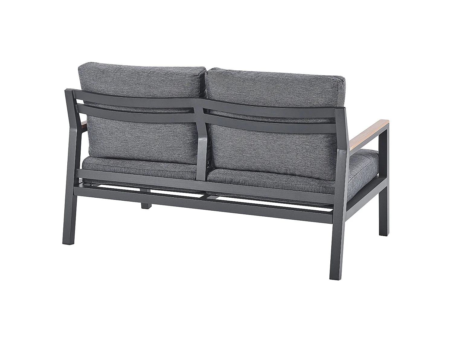 Set da giardino con tavolo 4 posti DELIA Metallo Grigio