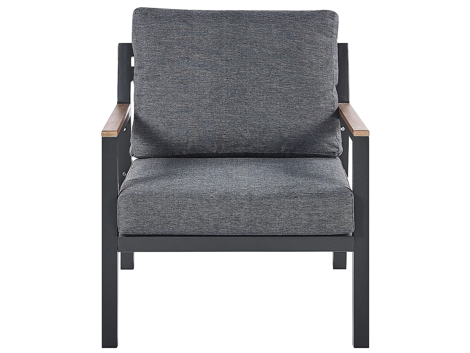 Set da giardino con tavolo 4 posti DELIA Metallo Grigio