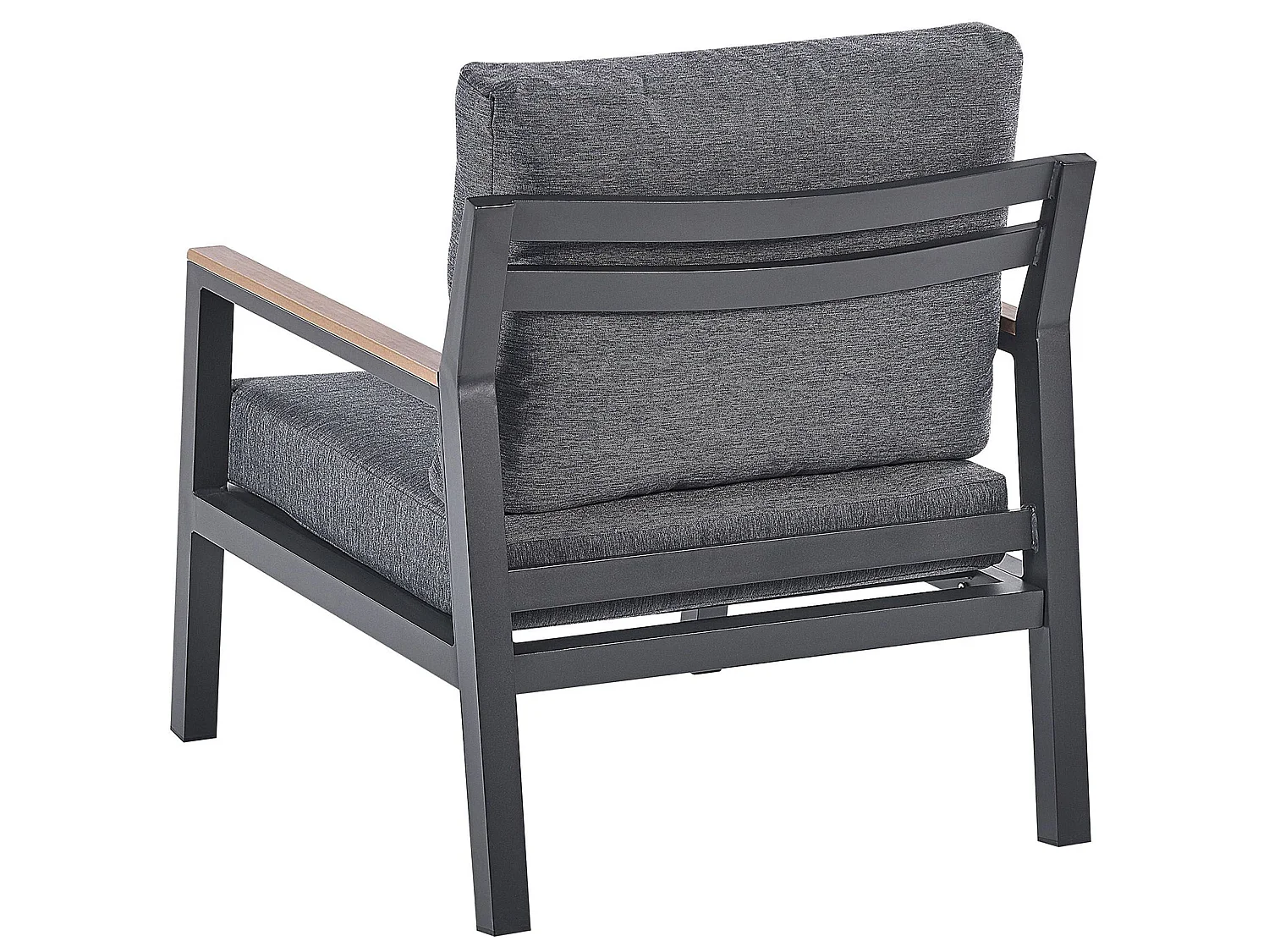 Set da giardino con tavolo 4 posti DELIA Metallo Grigio