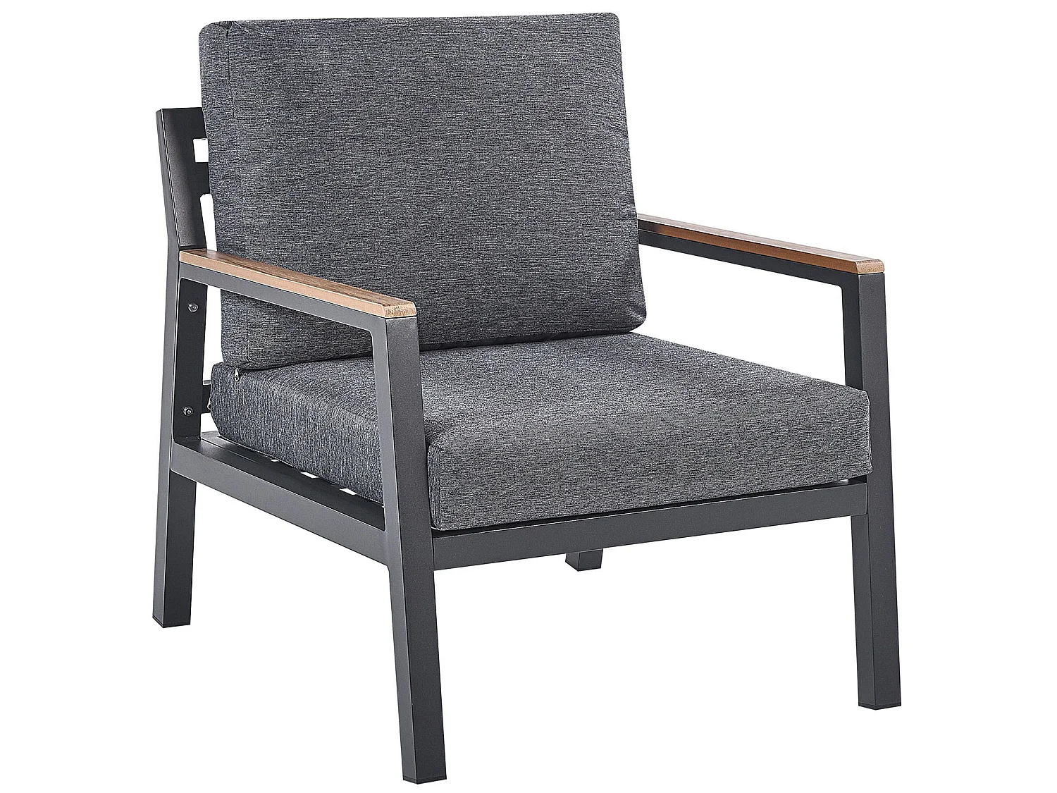 Lounge Set mit Tisch 4-Sitzer DELIA Metall Grau