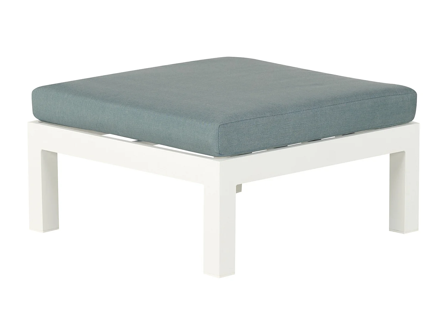 Lounge Set weiß Kunstholz Ecksofa mit Auflagen mintgrün 2 Couchtische Messina