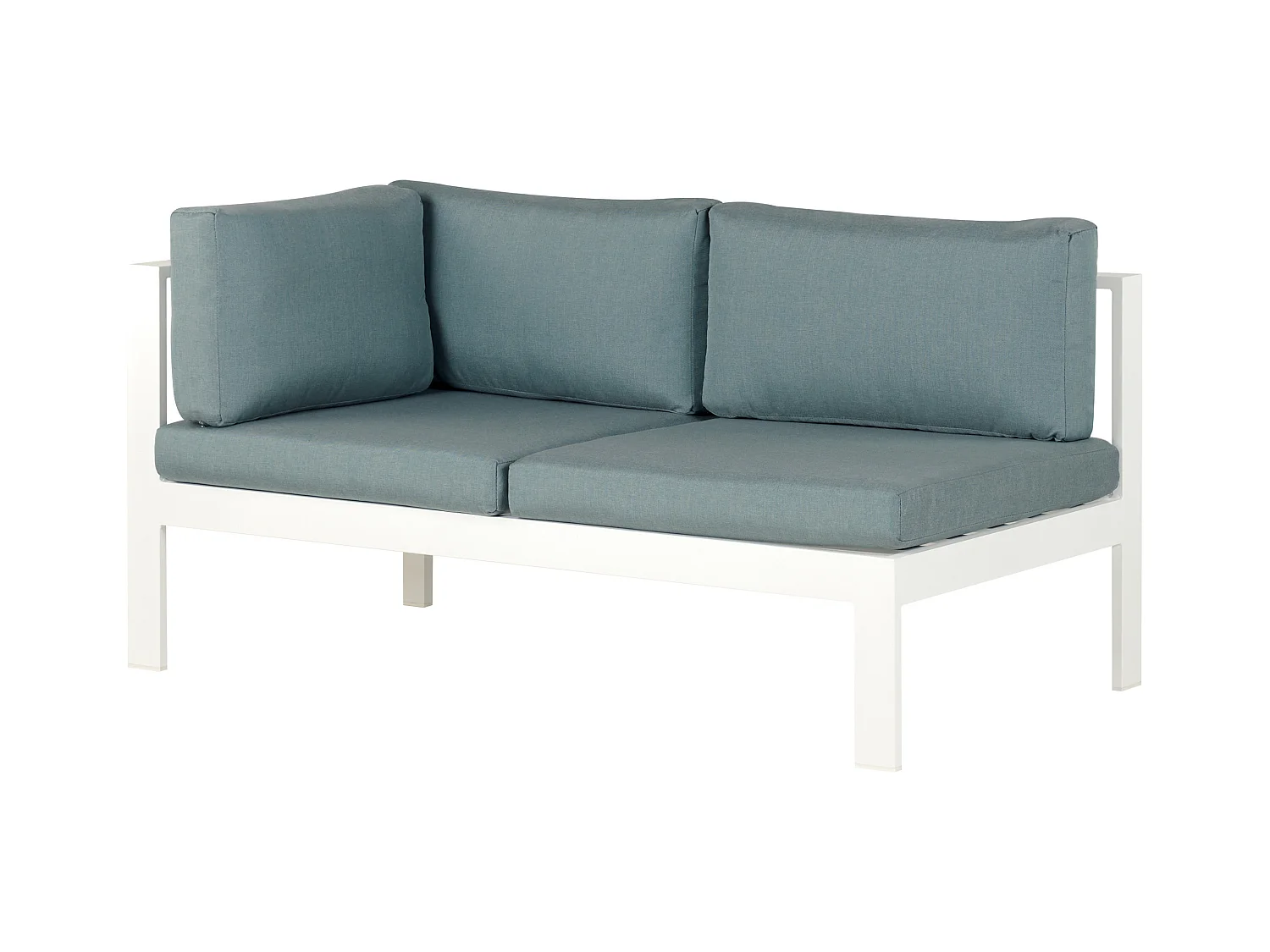 Ensemble de canapés d'angle de jardin 5 places MESSINA Côté droite Métal Vert