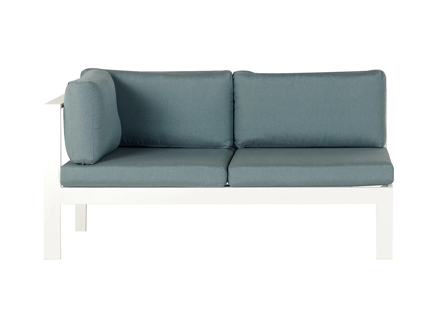 Ensemble de canapés d'angle de jardin 5 places MESSINA Côté droite Métal Vert