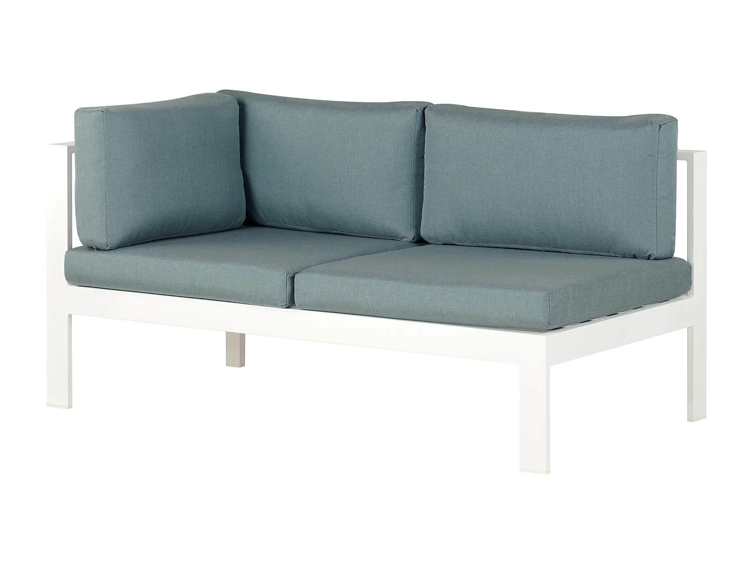 Tuin hoekloungeset met tafel 5-zitter MESSINA Linkerzijde Metaal Groen