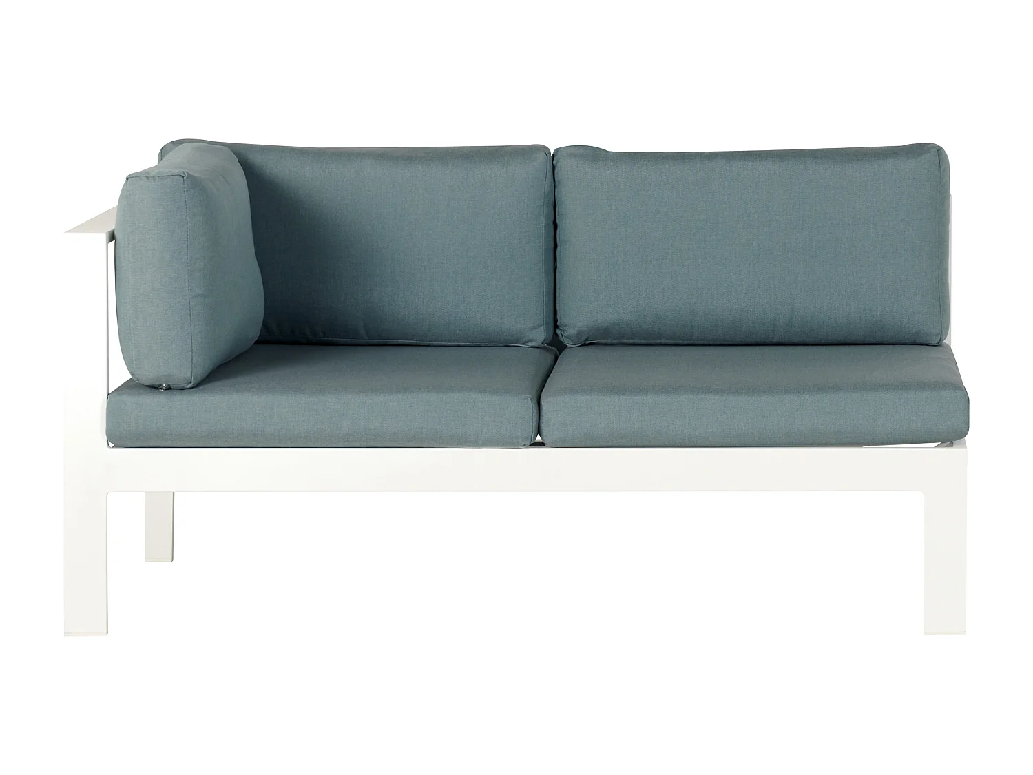 Ensemble de canapés d'angle de jardin 5 places MESSINA Côté gauche Métal Vert