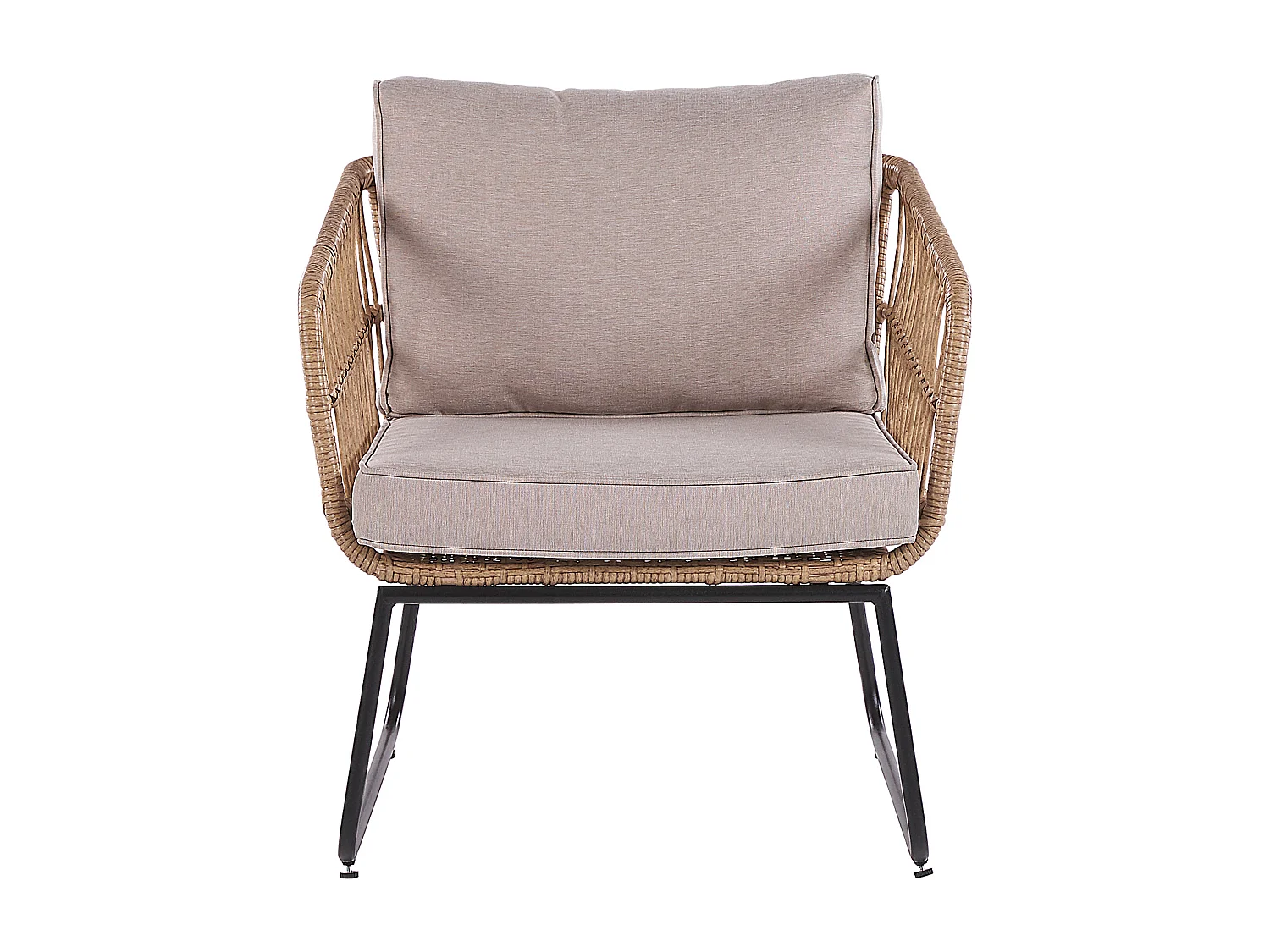 Zestaw ogrodowy ze stolikiem dla 4 osób RAVELLO Technorattan Naturalny