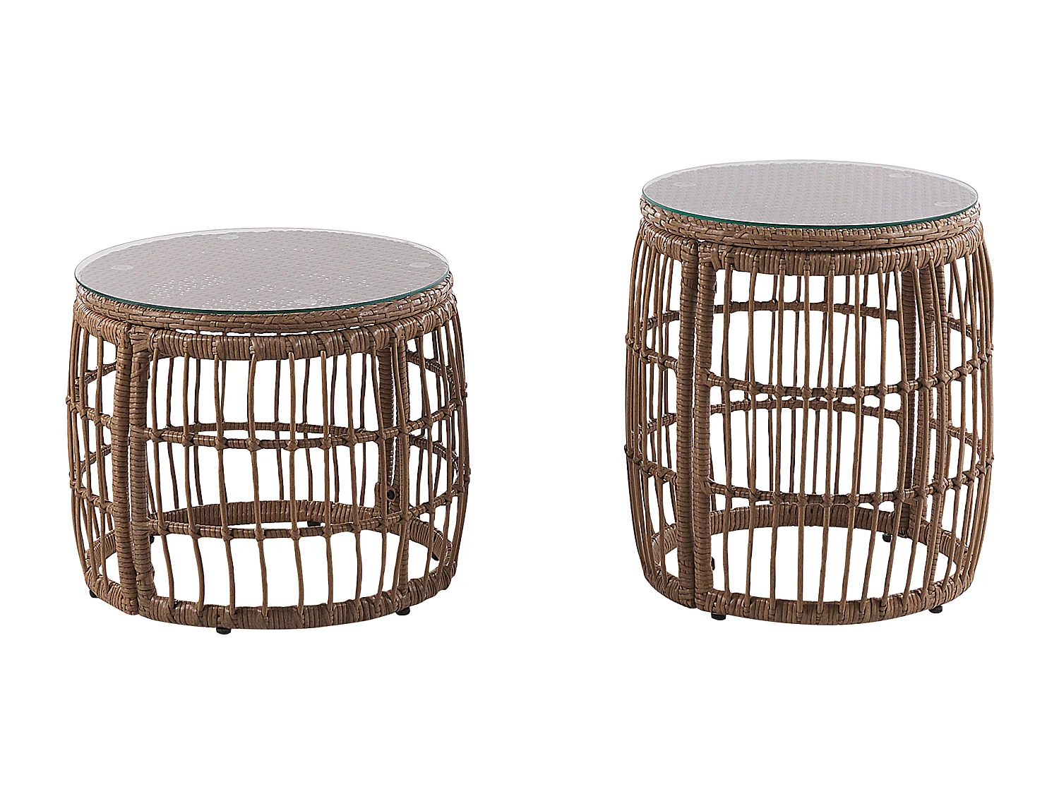 Ensemble de salon de jardin avec table 4 places RAVELLO Naturel