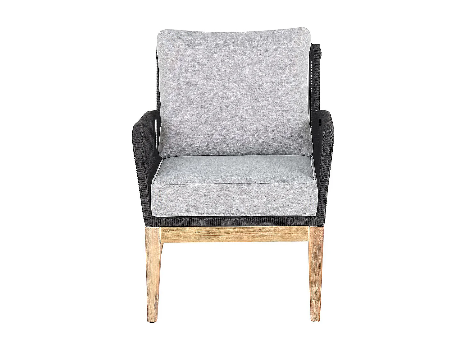 Ensemble de salon de jardin avec table 4 places MERANO Acacia Gris