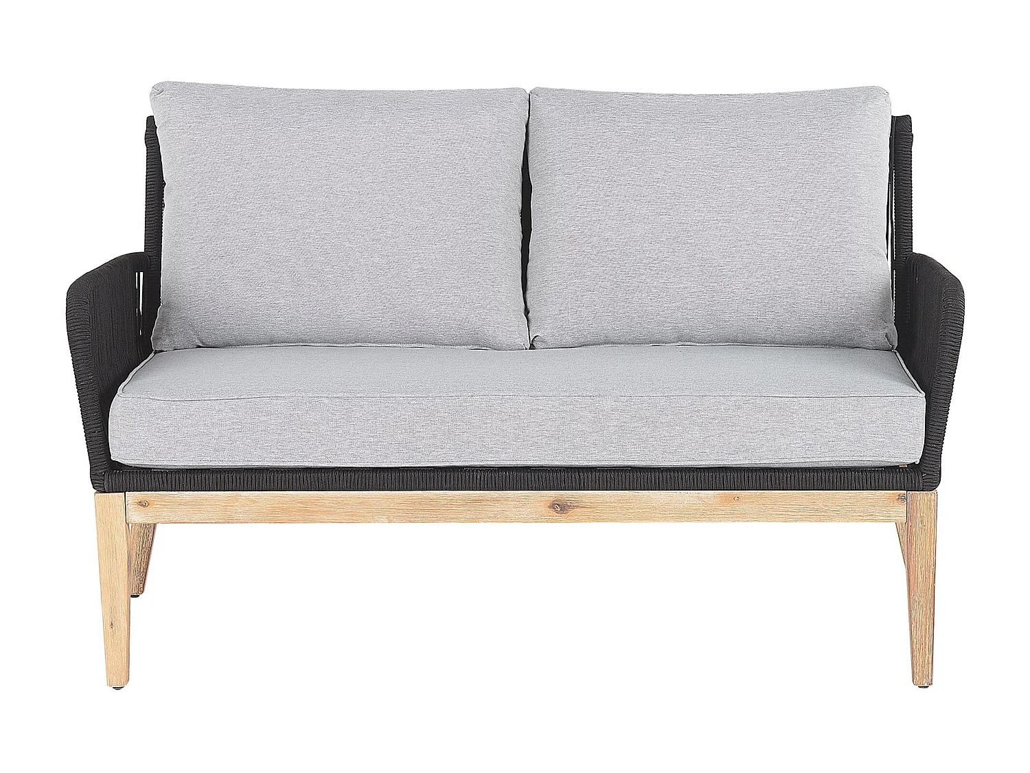 Lounge Set Akazienholz Garten Terasse Balkon 4 Personen grau Merano II