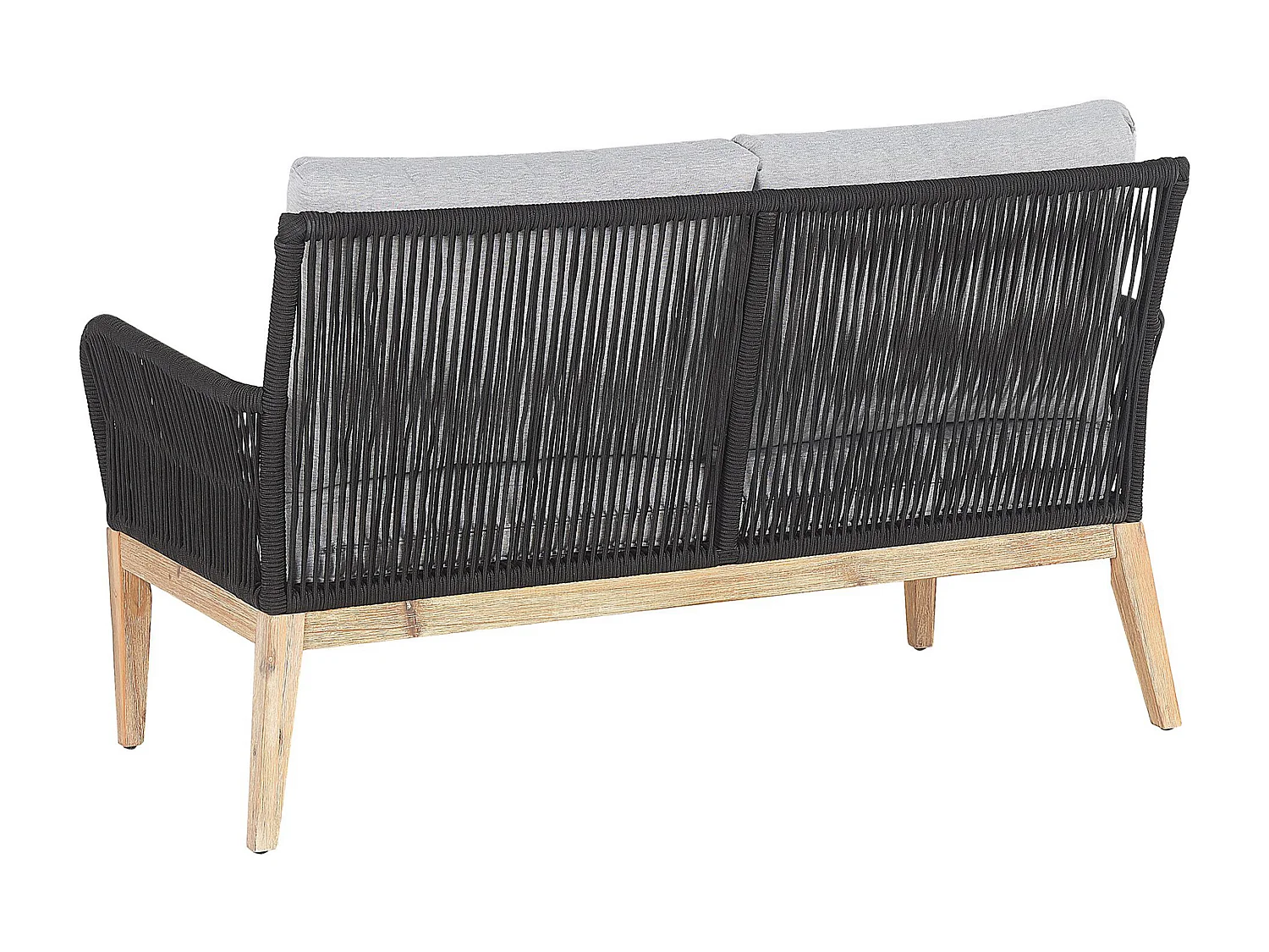 Lounge Set Akazienholz Garten Terasse Balkon 4 Personen grau Merano II