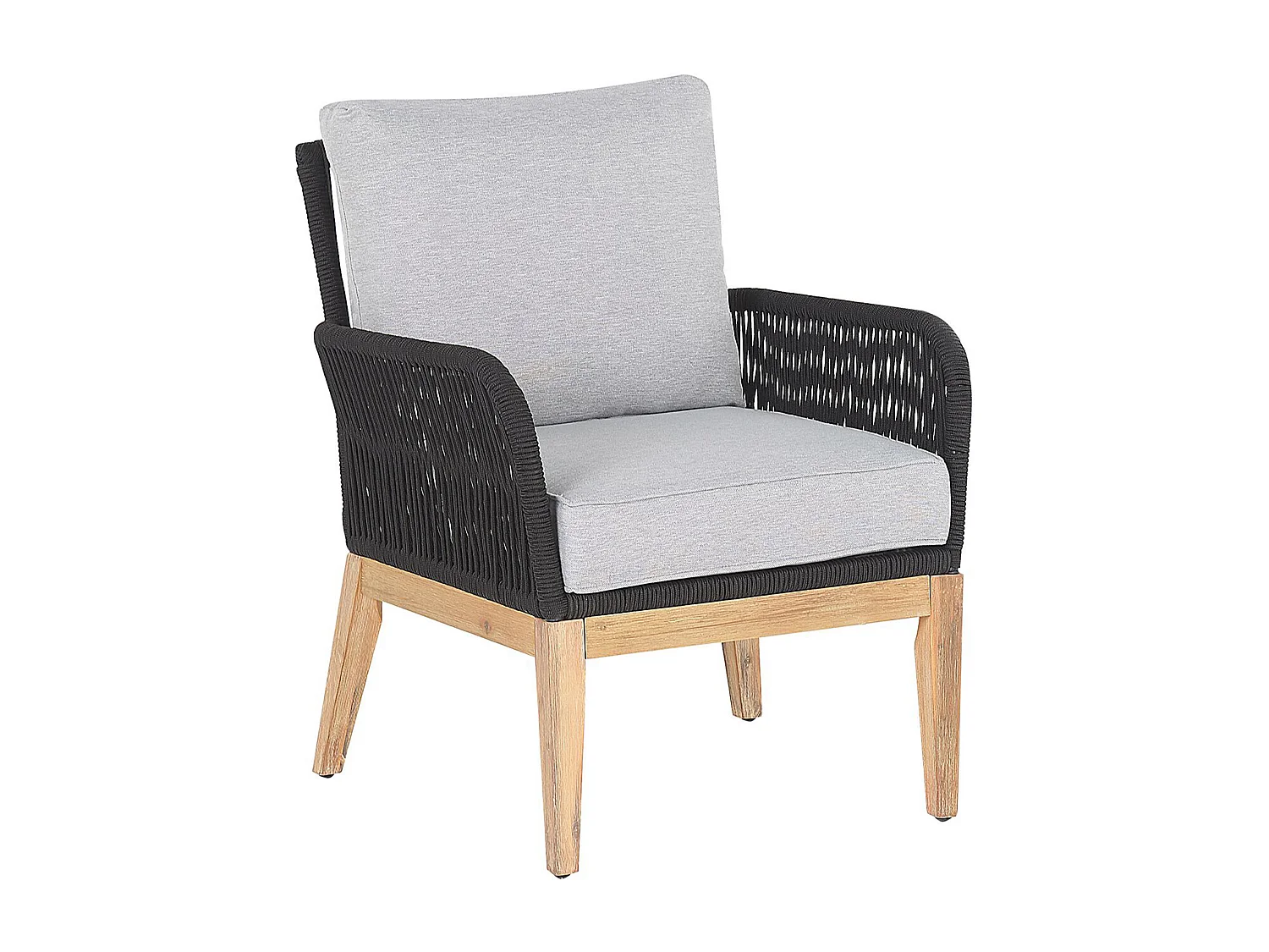 Lounge Set Akazienholz Garten Terasse Balkon 4 Personen grau Merano II