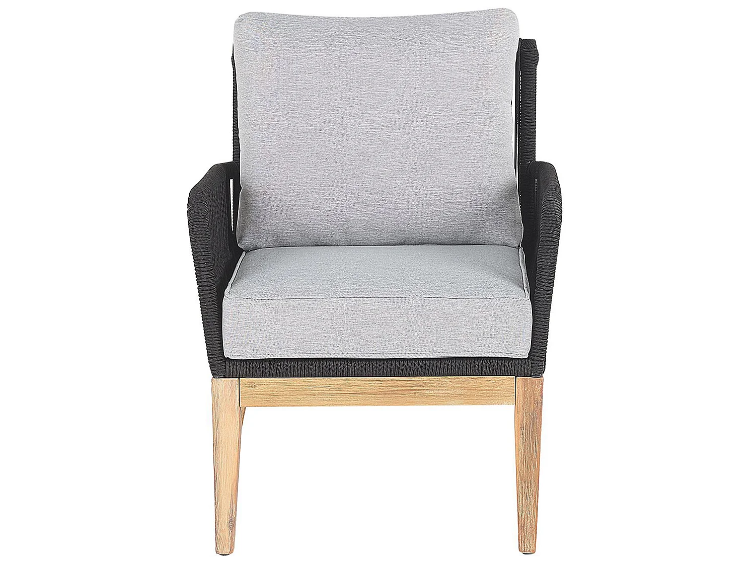 Ensemble de salon de jardin avec table 4 places MERANO Acacia Gris
