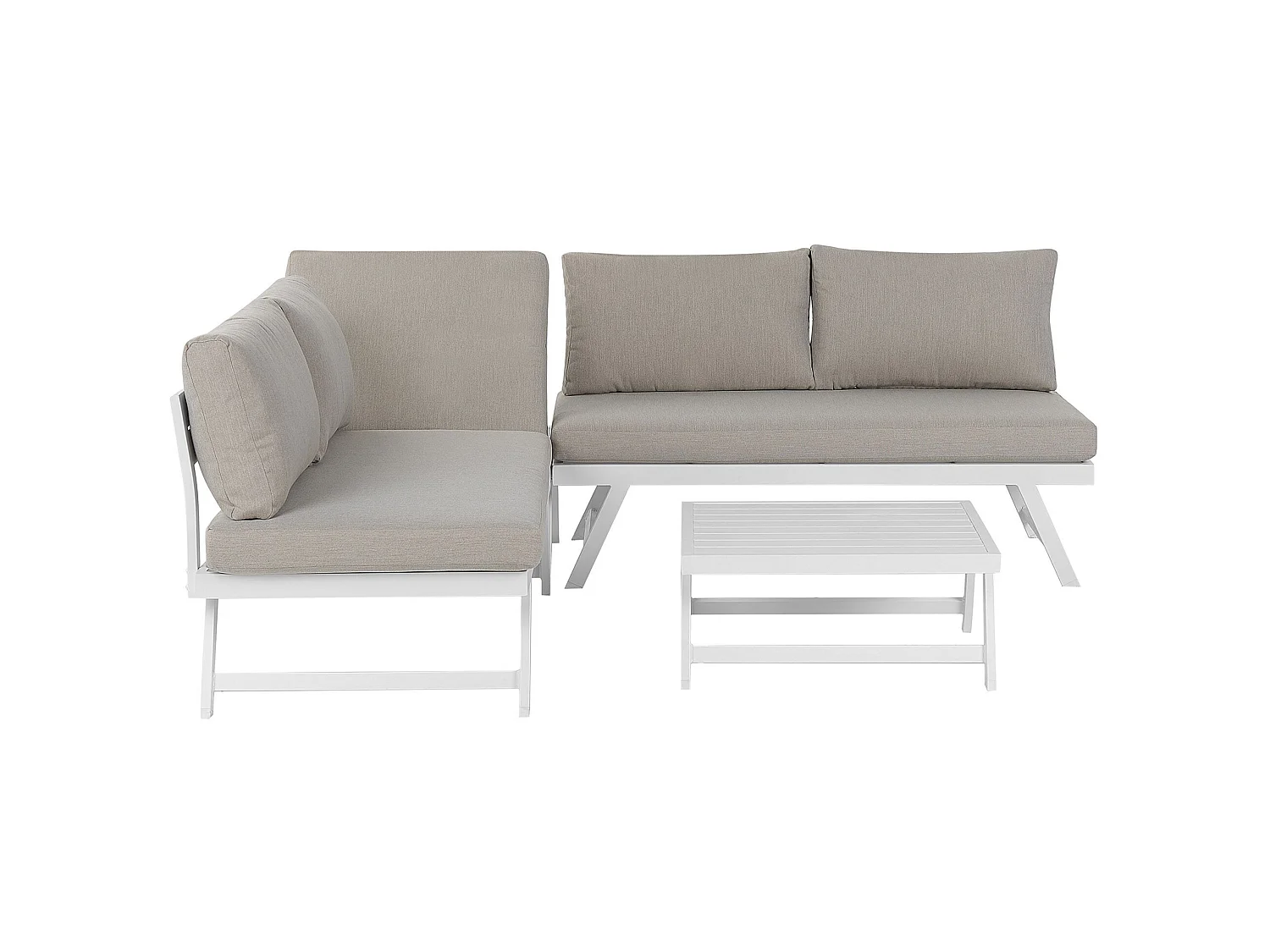 Ensemble de canapés d'angle de jardin 5 places COCCORINO Métal Taupe