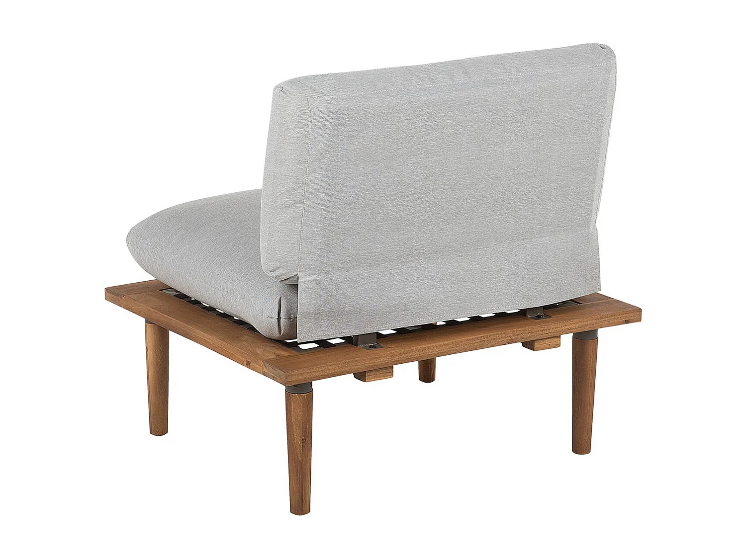 Loungeset met tafel 4-zitter FRASCATI Gecertificeerd acaciahout Lichtgrijs