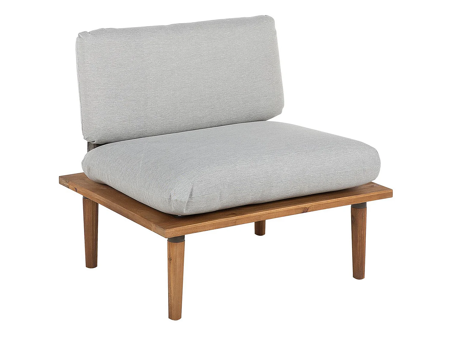 Garden Lounge Set with Table 4 Seater FRASCATI Light Grey Certified Acacia Wood Modular