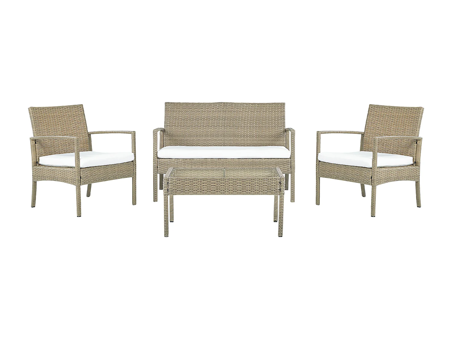 Set da giardino in rattan color naturale MARSALA