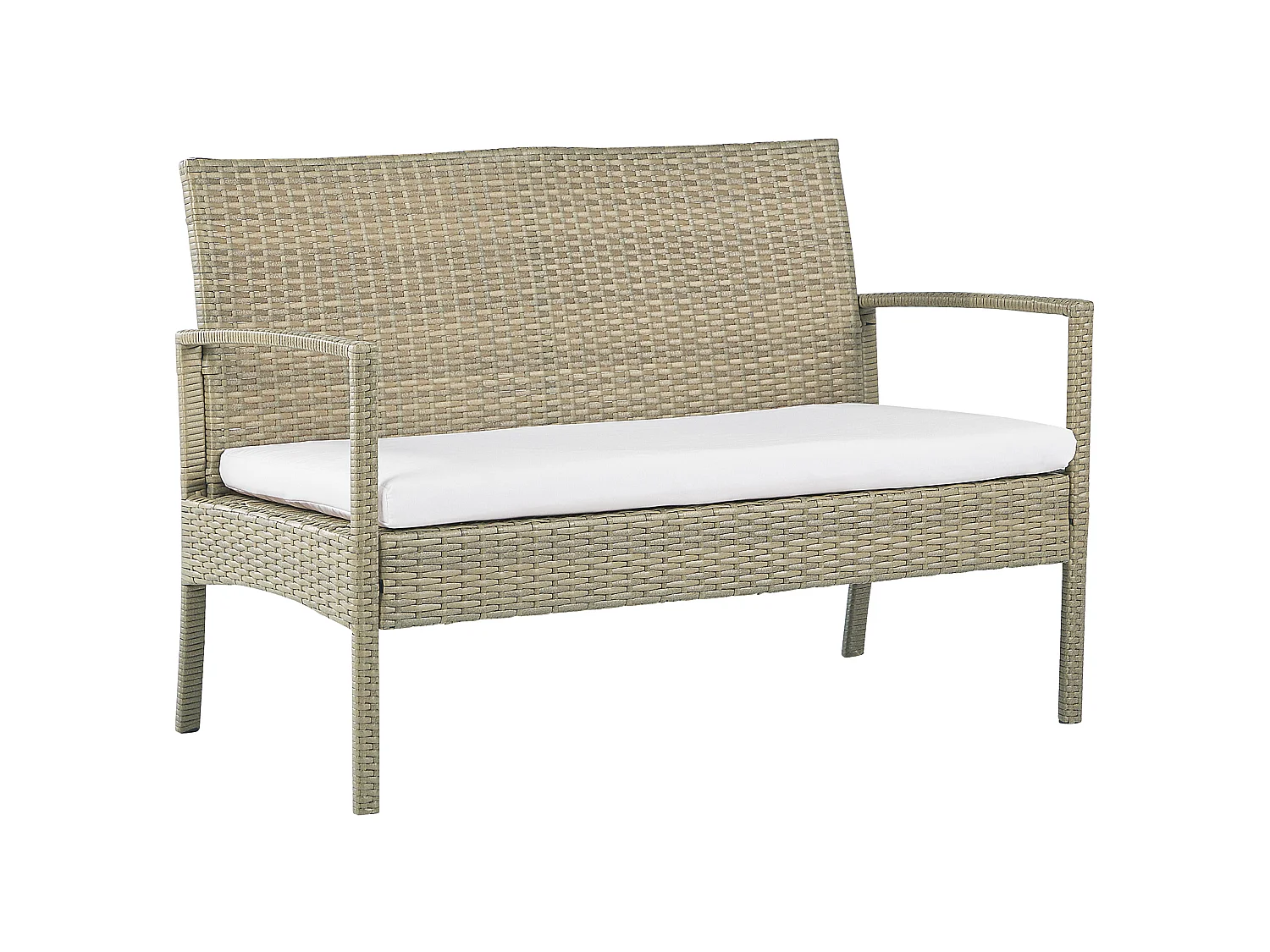 Sofa Set with Table MARSALA PE Rattan Light Brown
